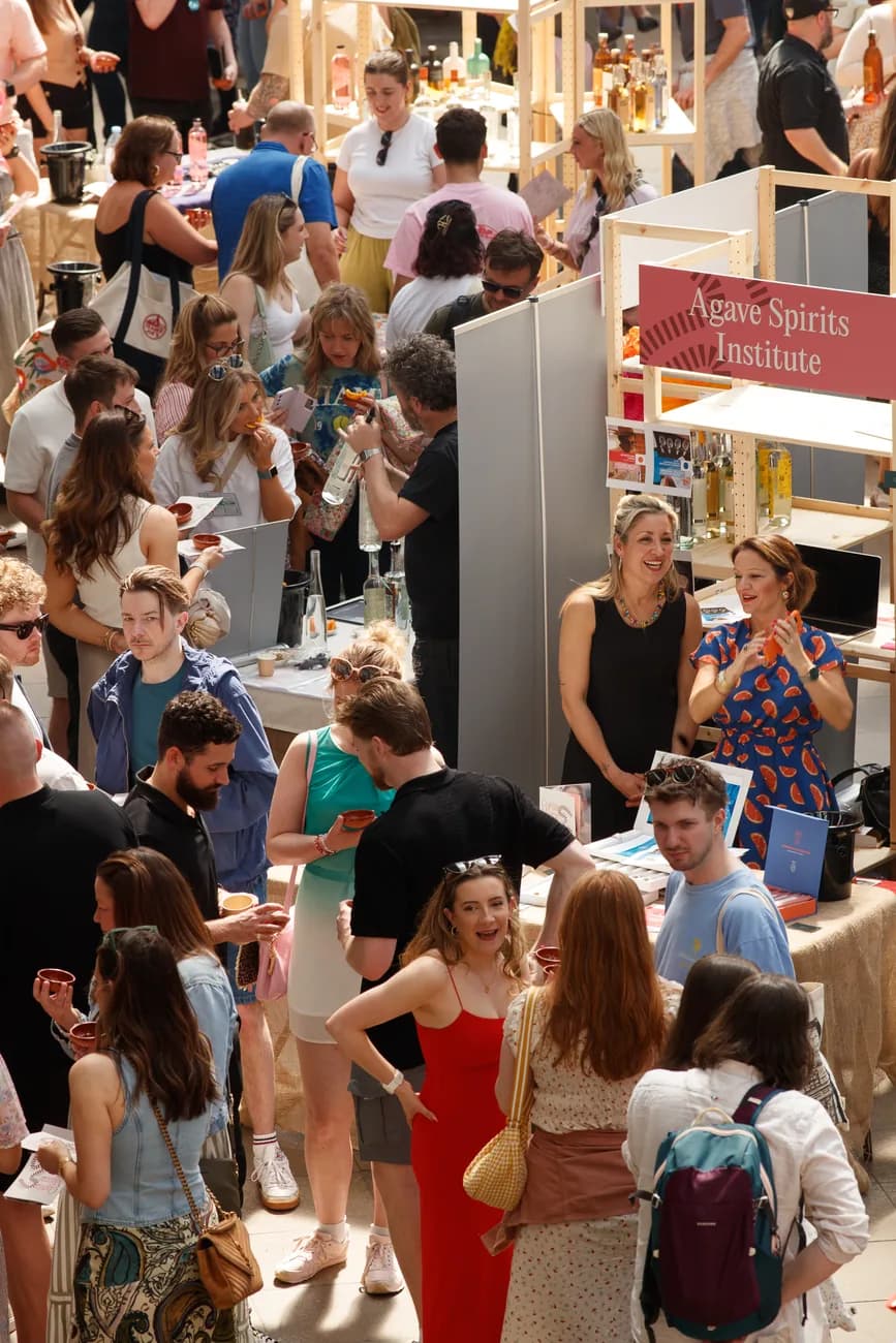 Visitors exploring the festival floor